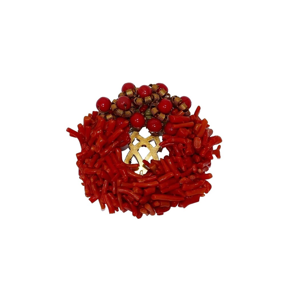Miriam Haskell Coral Spezatti 2" Dress or Fur Clip